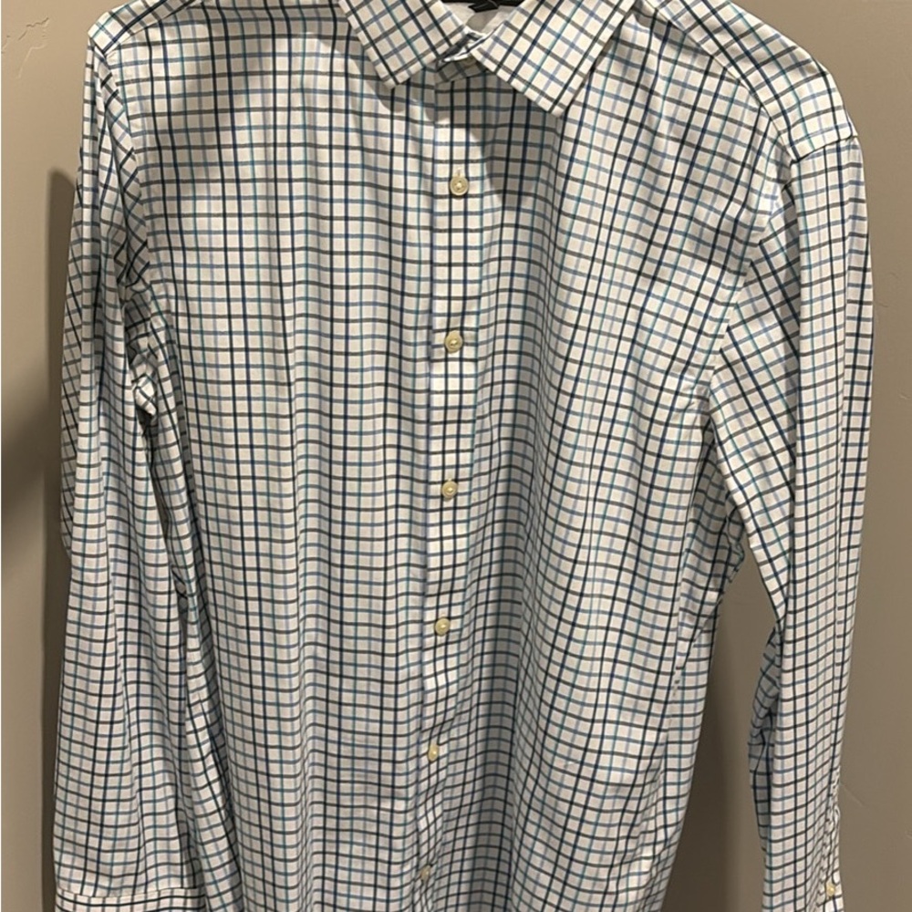 Banana Republic Men's Blue Checkered Shirt